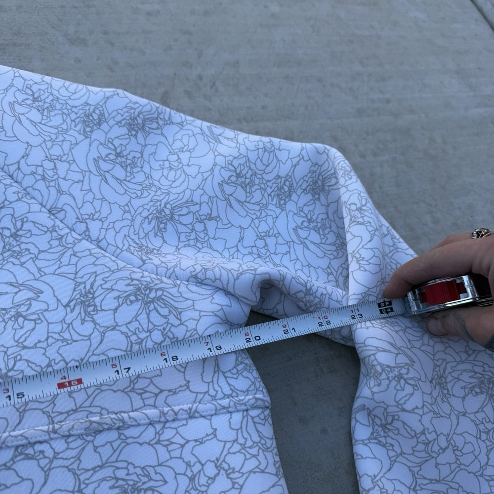 BALANCE ATHLETICA Vitality White Floral Flight Bomber Intensity Jacket Cropped M - Picture 6 of 6